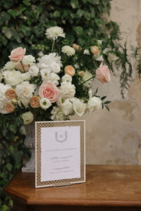 Detail shot of a bar sign at Hannah and Dylan's wedding