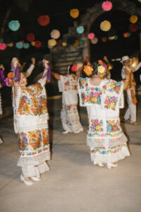 Traditional Mexican dancers at a Wedding Welcome Party at Chable Yucatan